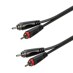 RACC130L2 Roxtone Ready audio cable connectors: 2xRCA-M - 2xRCA-M-2m (tulip-tulip)