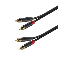 GPTC160L3 Roxtone Ready Cables, connectors: 2xRCA-M (RF2C-BG) - 2xRCA-M (RF2C-BG) -3 meters