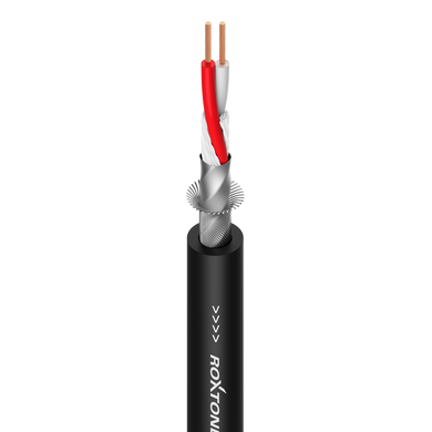 MC020-BK ROXTONE Microphone cable symmetrical, diameter 6.5 mm, 2 x 0.25 mm