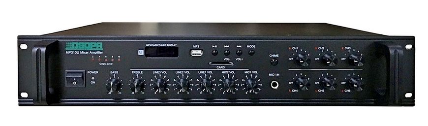 DSPPA MP310U 120Вт 6-зонний підсилювач з USB/SD/FM/Bluetooth