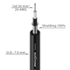 GC060-BK ROXTONE Інструментальний кабель, діаметр 7мм, 1 x 0.50 мм.
