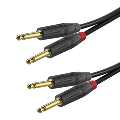 GPTC210L3 Roxtone Готовий кабель, Рознімання: 2xJack 6,3 (RJ2P-BG) (Mono) - 2xJack 6,3 (Mono) (RJ2P-BG) -3 метри