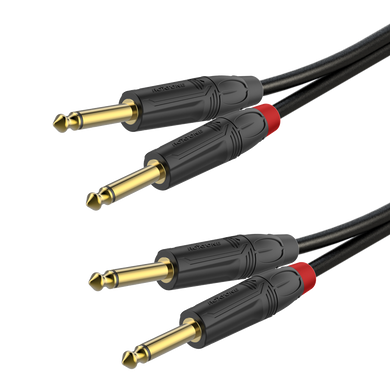 GPTC210L3 Roxtone Готовий кабель, Рознімання: 2xJack 6,3 (RJ2P-BG) (Mono) - 2xJack 6,3 (Mono) (RJ2P-BG) -3 метри