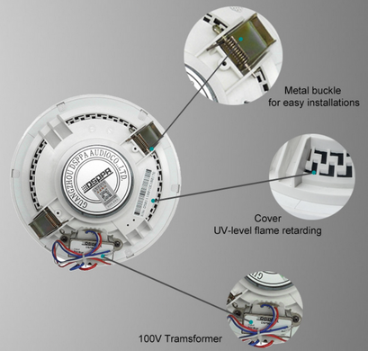 DSPPA DSP5211 Коаксіальний безрамковий стельовий динамік потужністю 10Вт