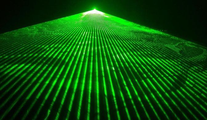 A100 100mW green laser animation
