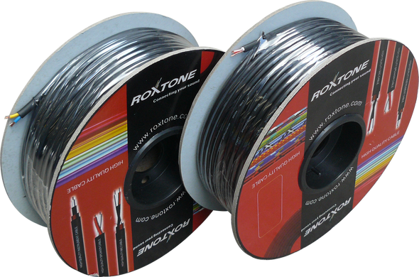 MC002-BK Roxtone symmetrical microphone cable diameter 6mm, 2 x 0.22 mm