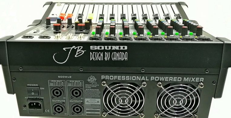 JB-GL8P JB sound Powered Mixer 8 channels effektov32-bit processor, 99DSP programs 2х500W on the 4Om, 2х300W on the 8Om