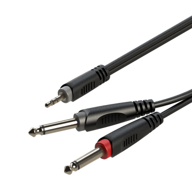 RAYC130L2 ROXTONE Ready audio cable connectors: Jack 1x3.5 stereo - Jack 2x6.35-2m (Mini Jack - Jack 2)
