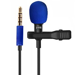 JB-510MB (BLUE) Петличний мікрофон роз'єм mini jack 3.5 для смартфону iphone, андроїд, планшета