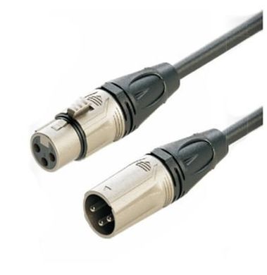 DMXX200L05 Roxtone Готовий аудіо / ДМХ кабель, Рознімання: RX3F-NT- RX3M-NT-0,5метра (XLR-XLR)