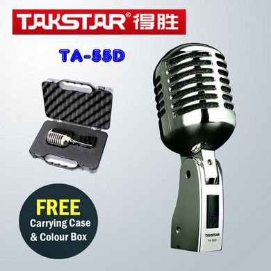 TA-55D Takstar Вокальный динамический микрофон в ретро стиле 70х годов