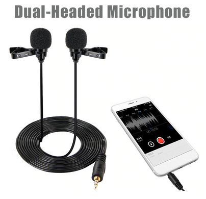 JB-515M dual microphone Clip Connector mini jack 3.5 for iphone smart phone, android tablet