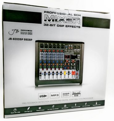 JB-600DSP JB sound Мікшерний пульт 6 каналів, процесор ефектів 32-біт, 99DSP