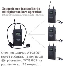 WTG-500 Takstar Радиосистема тур гід для екскурсій (Передавач1шт + Приймач1шт)