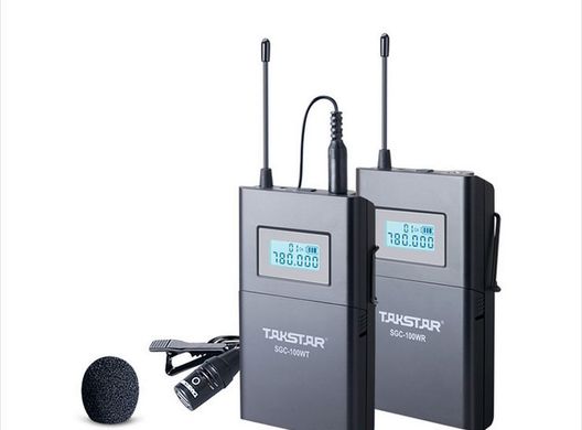 SGC-100W lapel radio for photo and video cameras