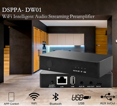 DSPPA DW01 Медіаплеєр інтелектуальний попередній підсилювач потокового аудіо Wi-Fi з Bluetooth