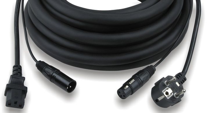 PNA100L15 Roxtone Готовий аудіо-сигнальний кабель комбінований з силових кабелів, сіловой- перетин 3 x 1.5 мм, сигнальний 2 x 0,22 -15 метрів.