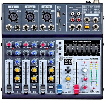 JB-502FX JB sound mixing console 1 + 2 mono stereo channels