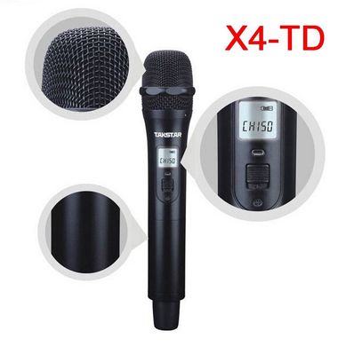 X4-TD Takstar Ручной вокальный микрофон для 4х канальной радиосистемы Takstar X4 (выбираемая опция к приемнику X4)