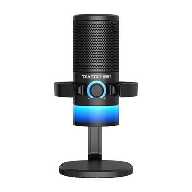 Takstar GX3 &mdash; настільний USB конденсаторний мікрофон Type-C для стрімінгу та запису &mdash; чорний.