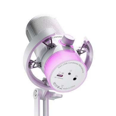 Takstar GX3 &mdash; настільний USB конденсаторний мікрофон Type-C для стрімінгу та запису &mdash; білий.