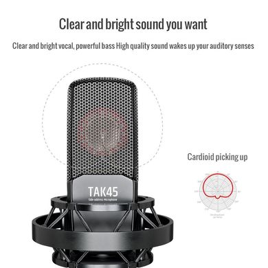 TAK45 Такстар - высокочувствительный конденсаторный студийный микрофон с позолоченной диафрагмой