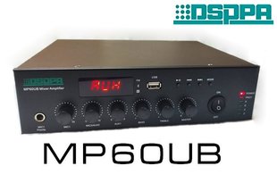 DSPPA MP60UB — це міні-цифровий підсилювач 60Вт Class D, розміром 1,5U з USB/FM і Bluetooth