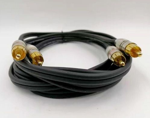 DUL012--3m Готовий інструментальний кабель Роз'єми: 2xRCA-M - 2xRCA-M 3 метри