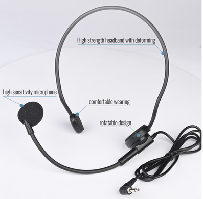 E136 Такстар - портативный громкоговоритель с микрофоном для преподавателей и гидов Цвет: Черный